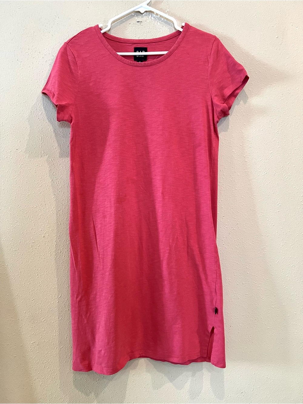 GAP Pink red Modal Tunic T-Shirt Dress Women’s M Short Sleeve Casual travel chic
